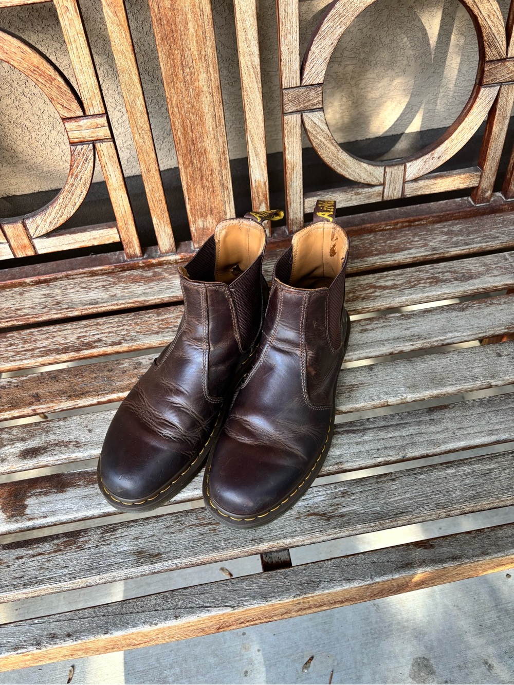 Dr Marten's 2976 Chelsea Boots Crazy Horse Brown Men's US 11